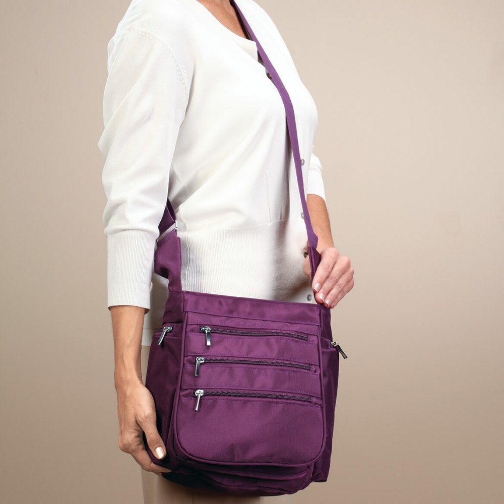 Purple Organizzi RFID Shoulder/Crossbody